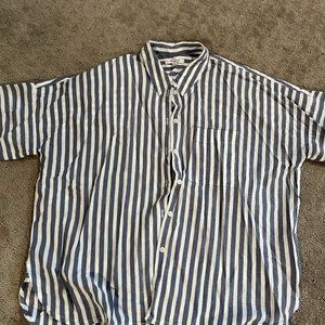 Madewell Courier Shirt in Blue Stripe Size M